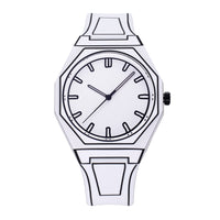 Thumbnail for 2D Comic Style Watches Black White Quartz Watch