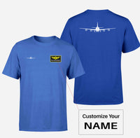 Thumbnail for Boeing 747 Silhouette Designed Double-Side T-Shirts