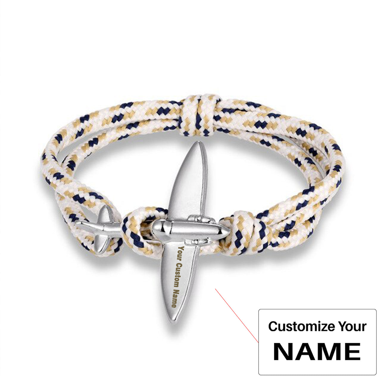 (Edition 4) - Thinner & Small Airplane Designed Bracelets Silver (Adjustable)