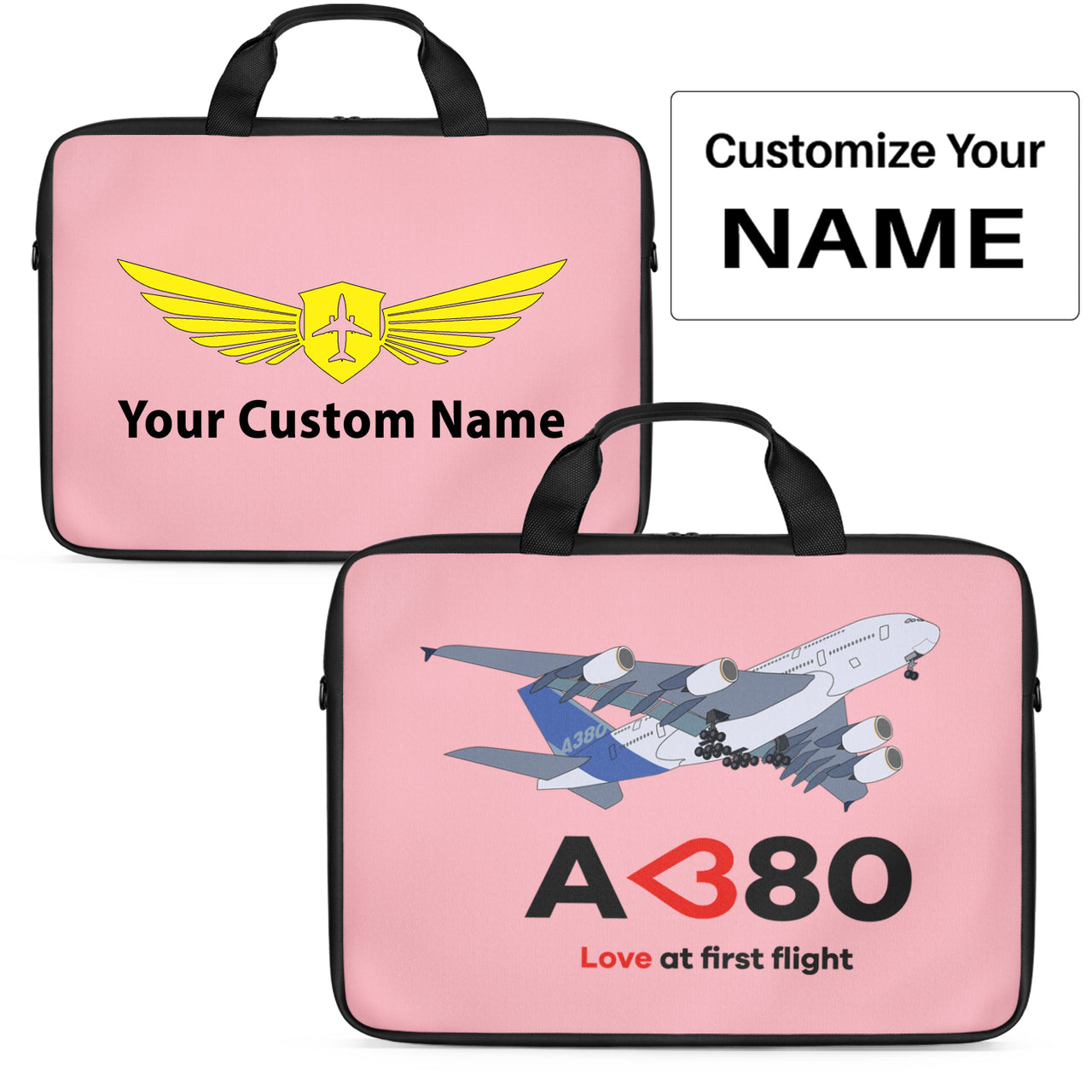 Airbus A380 Love at first flight Designed Laptop & Tablet Bags