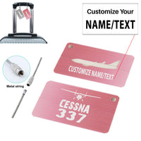 Thumbnail for Cessna 337 & Plane Designed Aluminum Airplane Luggage Tags