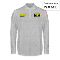 Thumbnail for Pilot & Badge Designed Long Sleeve Polo T-Shirts