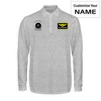 Thumbnail for In Thrust We Trust Designed Long Sleeve Polo T-Shirts