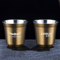 Thumbnail for Airbus A319 & Text Designed Double Wall Stainless Steel Coffee Mugs