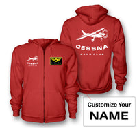 Thumbnail for Cessna Aeroclub Designed Zipped Hoodies