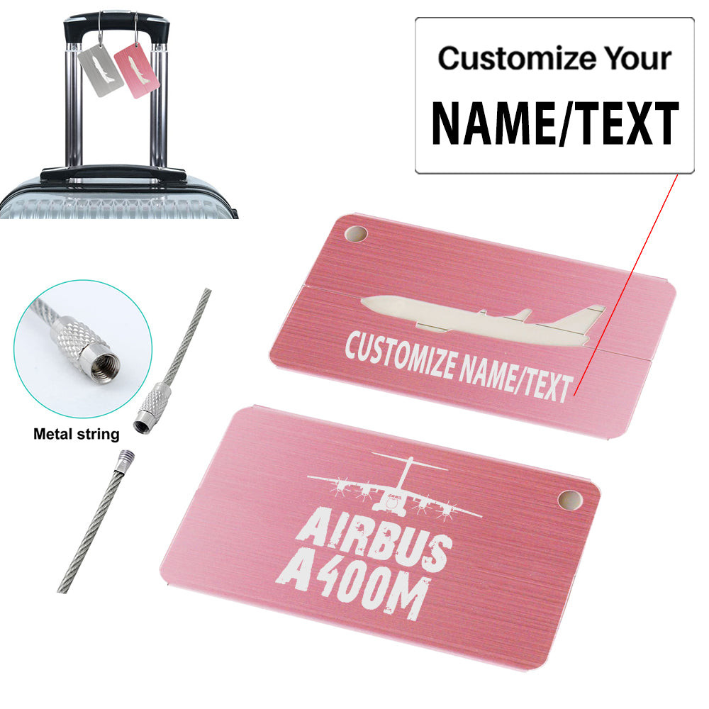 Airbus A400M & Plane Designed Aluminum Airplane Luggage Tags