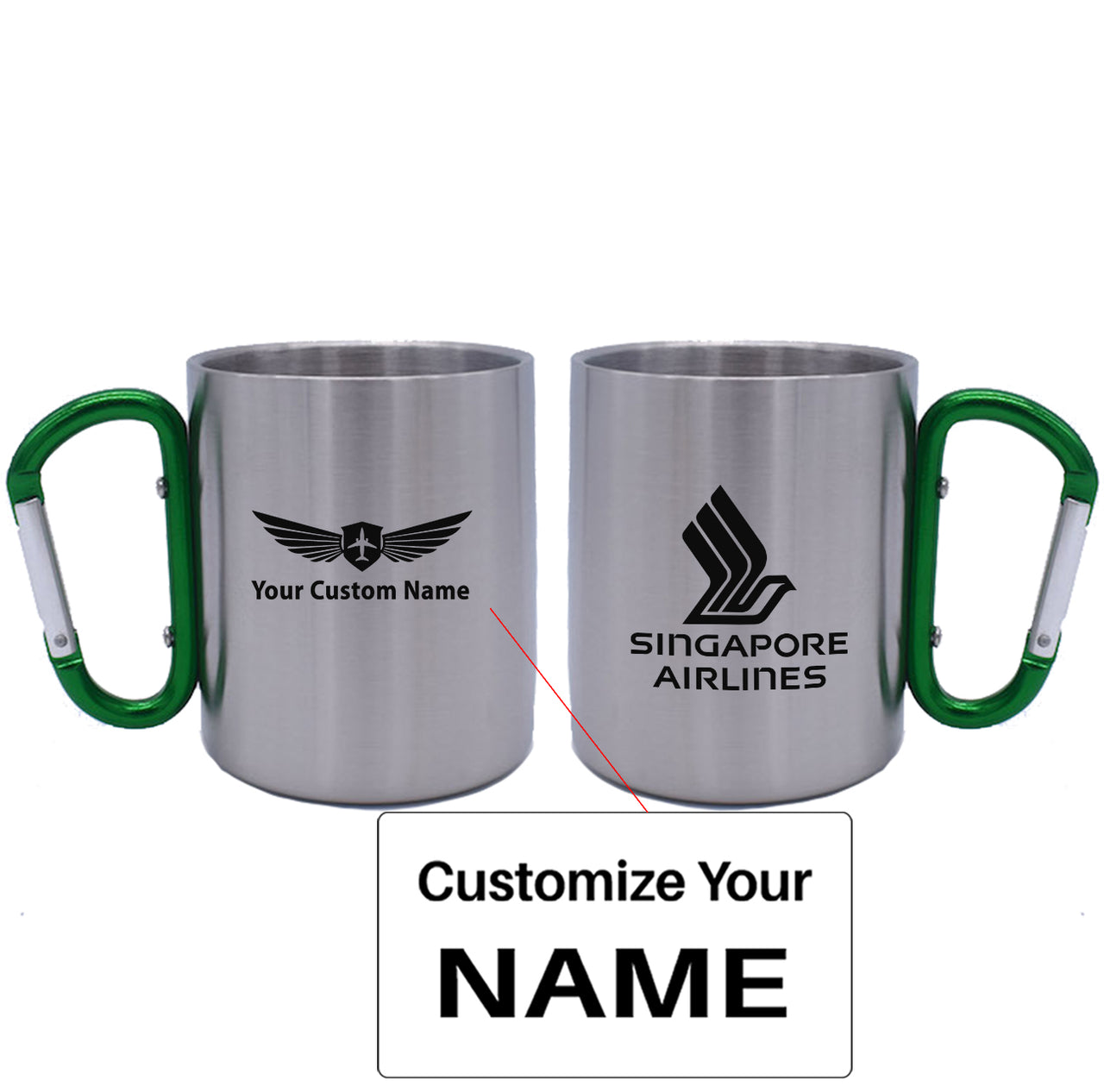 Singapore Airlines (2) Designed Stainless Steel Outdoors Mugs