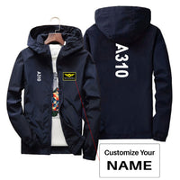 Thumbnail for A310 Text Designed Thin Windbreaker Jackets