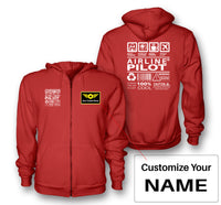 Thumbnail for Airline Pilot Label Designed Zipped Hoodies