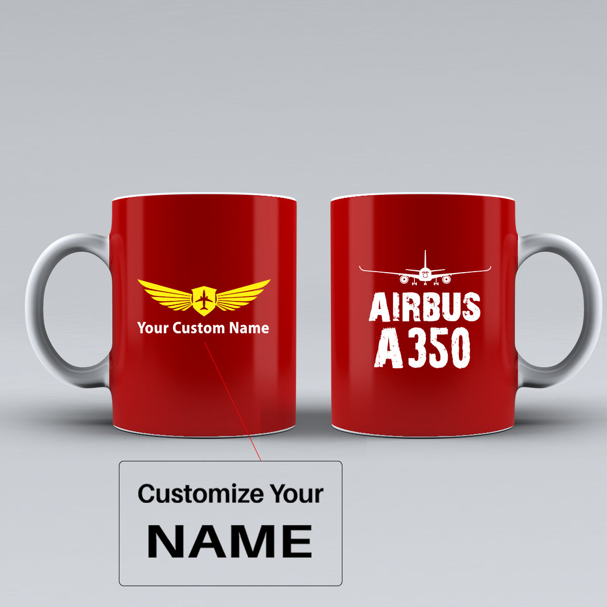 Airbus A350 & Plane Designed Ceramic White Mugs