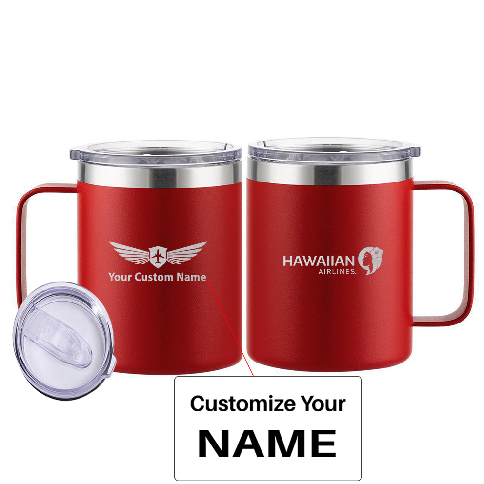 Hawaiian Airlines Designed Stainless Steel Laser Engraved Mugs