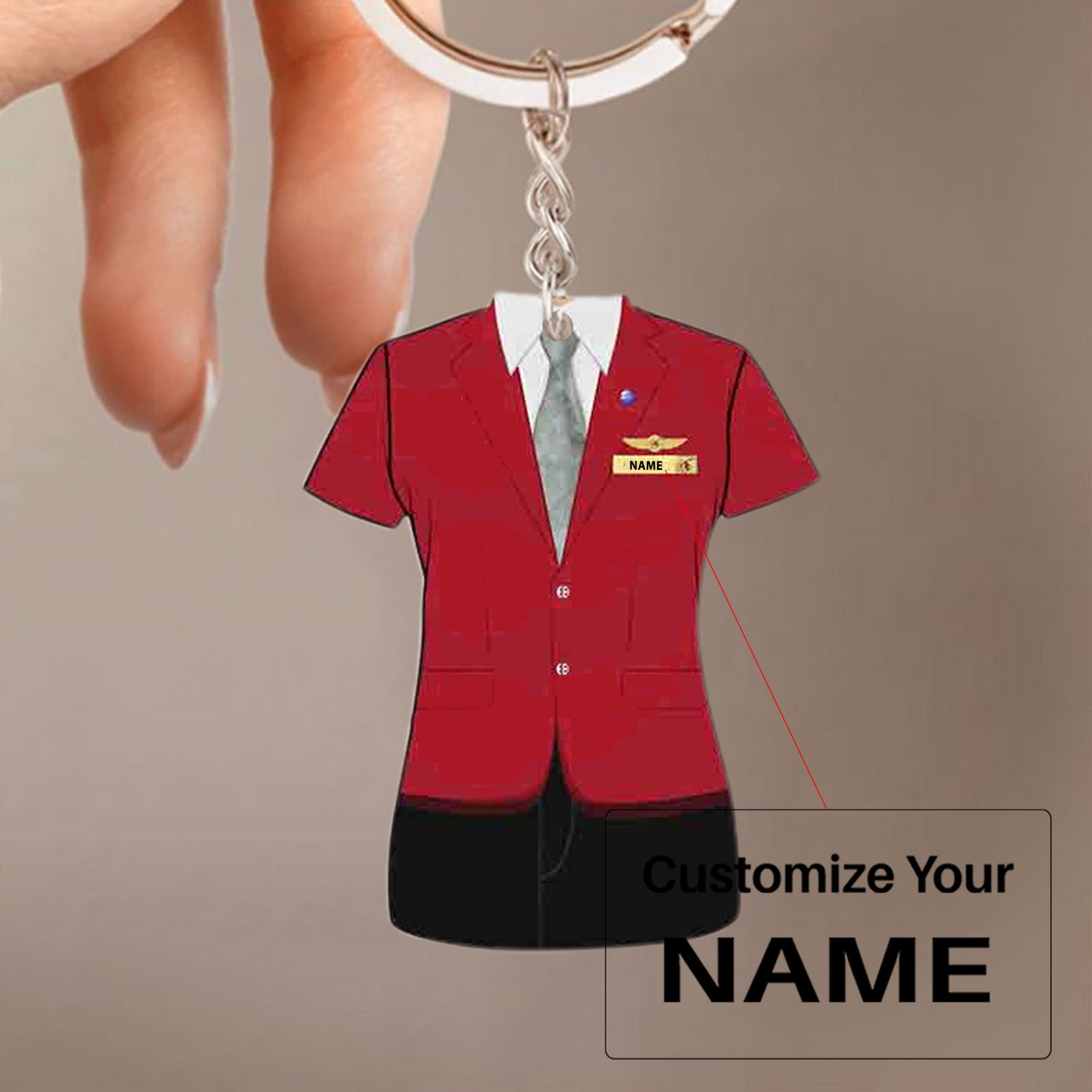 Qatar Airways Uniform Acrylic Keychain