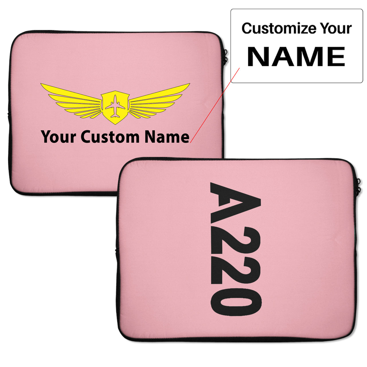 A220 Text Designed Laptop & Tablet Cases