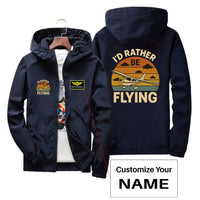 Thumbnail for Retro I'D Rather Be Flying Designed Thin Windbreaker Jackets