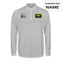 Thumbnail for Airbus A380 & GP7000 Engine Designed Long Sleeve Polo T-Shirts