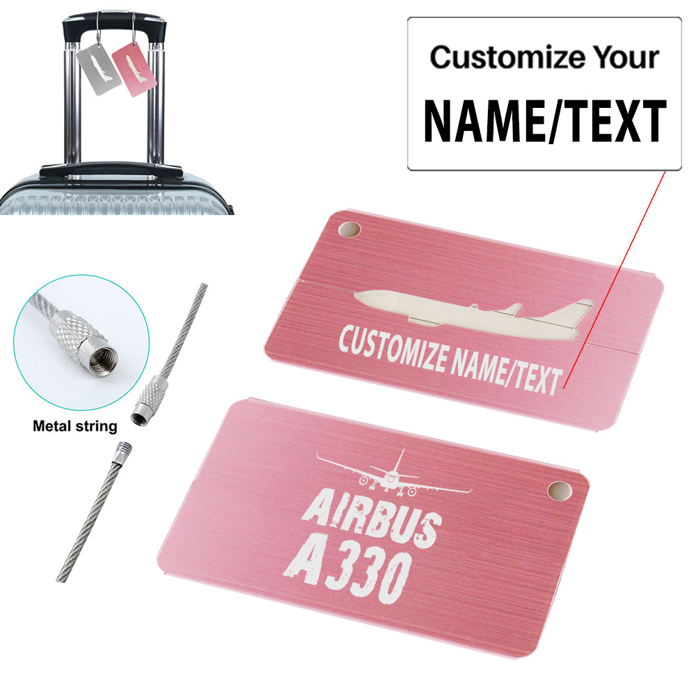 Airbus A330 & Plane Designed Aluminum Airplane Luggage Tags