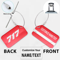Thumbnail for 717 Flat Text Designed Fashion Metal Luggage Tags