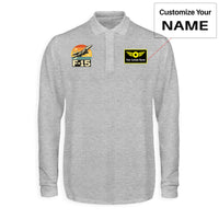 Thumbnail for Retro Fighter Jet F15 Designed Long Sleeve Polo T-Shirts