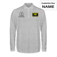 Thumbnail for Trust Me I'm a Flight Attendant Designed Long Sleeve Polo T-Shirts