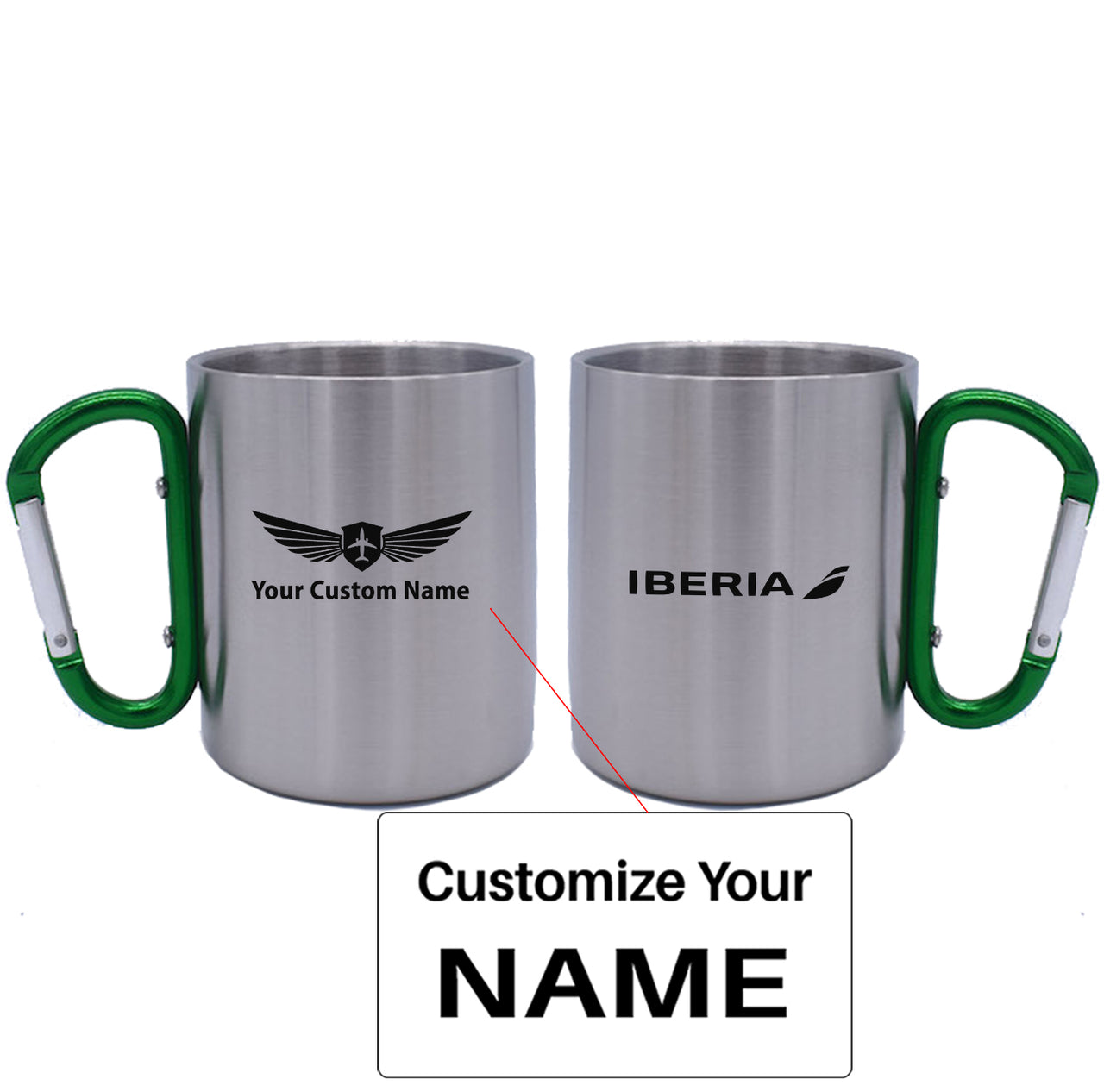 Iberia Airlines Designed Stainless Steel Outdoors Mugs
