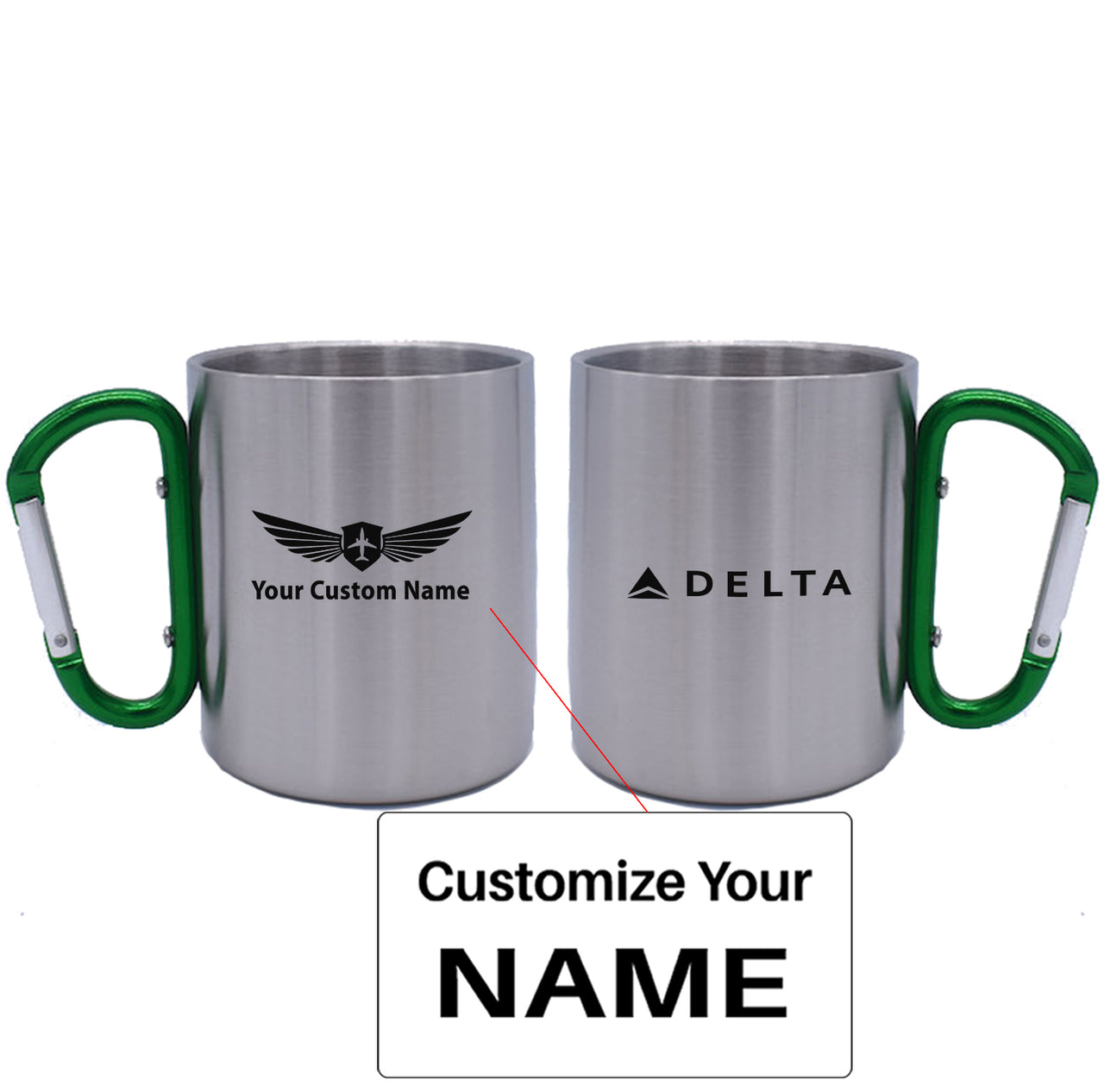 Delta Air Lines Designed Stainless Steel Outdoors Mugs