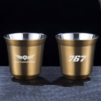 Thumbnail for 767 Flat Text Designed Double Wall Stainless Steel Coffee Mugs
