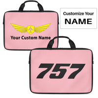 Thumbnail for 757 Flat Text Designed Laptop & Tablet Bags