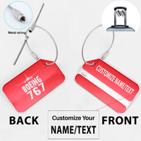 Thumbnail for Boeing 767 & Plane Designed Fashion Metal Luggage Tags