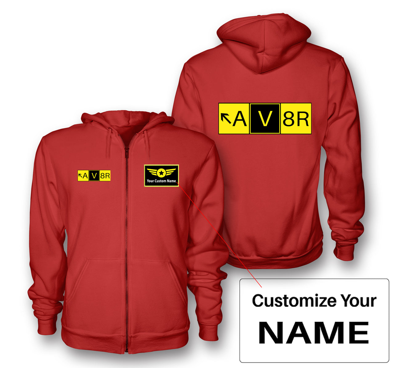 AV8R Designed Zipped Hoodies