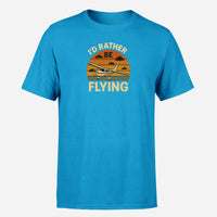 Thumbnail for Retro I'D Rather Be Flying Design Super Quality T-Shirts