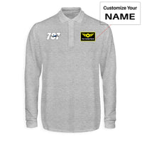 Thumbnail for Super Boeing 787 Designed Long Sleeve Polo T-Shirts