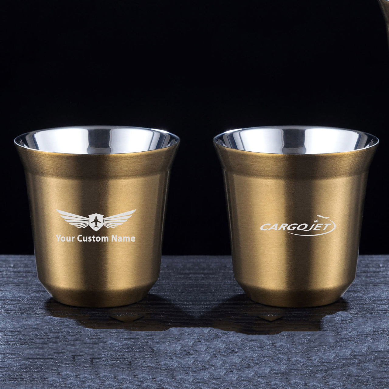 Cargojet Double Wall Stainless Steel Coffee Mugs