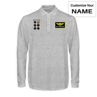 Thumbnail for Pilot's 6 Pack Designed Long Sleeve Polo T-Shirts