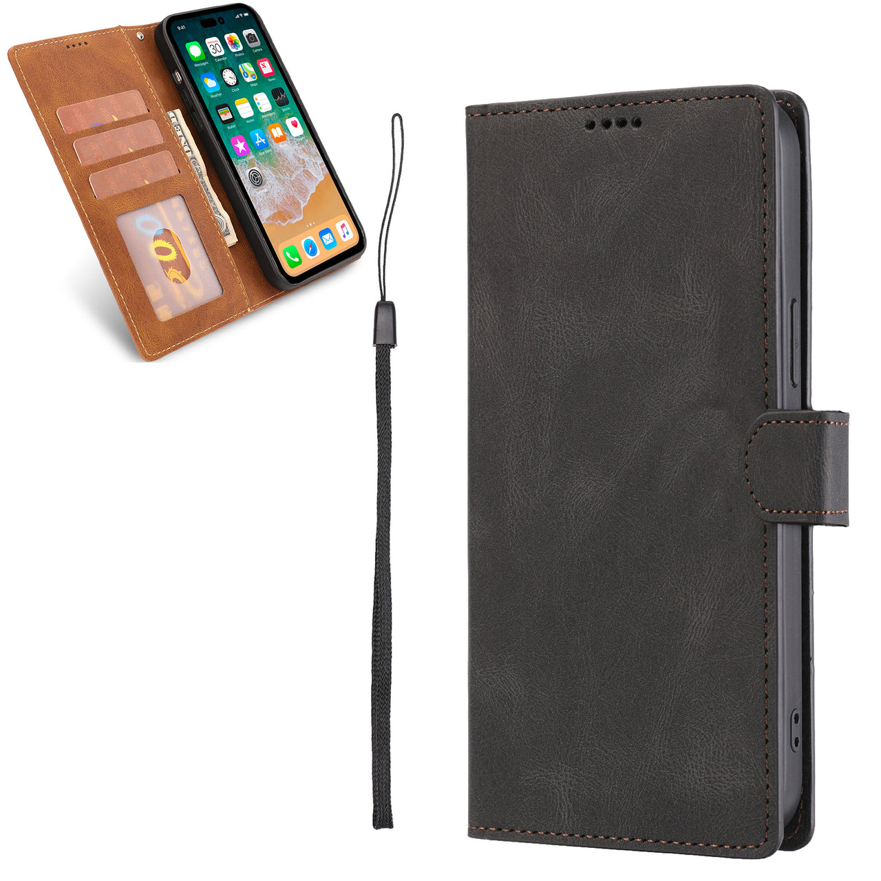 No Designed Leather iPhone Cases