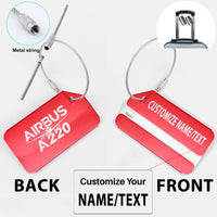 Thumbnail for Amazing Airbus A220 Designed Fashion Metal Luggage Tags