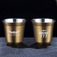 Thumbnail for Boeing 777 & Plane Designed Double Wall Stainless Steel Coffee Mugs