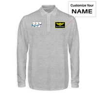 Thumbnail for Super Boeing 777 Designed Long Sleeve Polo T-Shirts