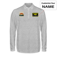 Thumbnail for Retro Piper PA-46 Designed Long Sleeve Polo T-Shirts