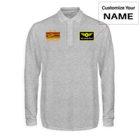 Thumbnail for Retro F-14 TOMCAT Designed Long Sleeve Polo T-Shirts
