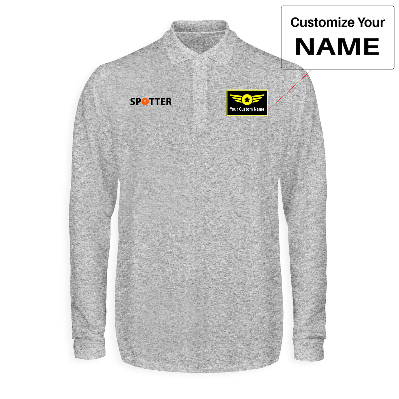 Spotter Designed Long Sleeve Polo T-Shirts