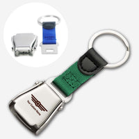 Thumbnail for Custom Name (Badge 6) Designed Airplane Seat Belt Key Chains