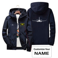 Thumbnail for Boeing 737-800NG Silhouette Designed Thin Windbreaker Jackets