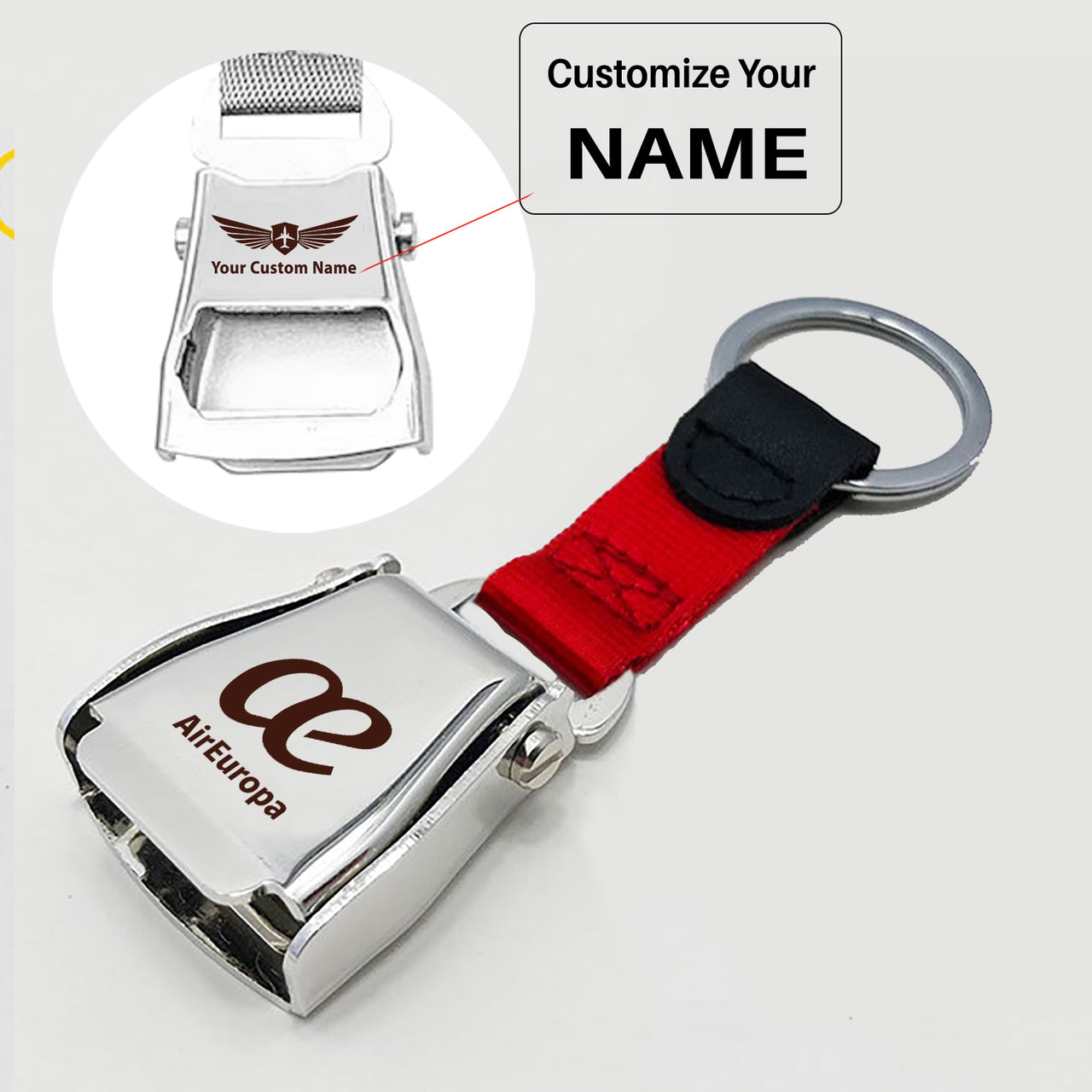 Air Europa Airplane Seat Belt Key Chains