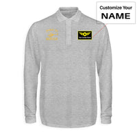 Thumbnail for Born To Hover Designed Long Sleeve Polo T-Shirts