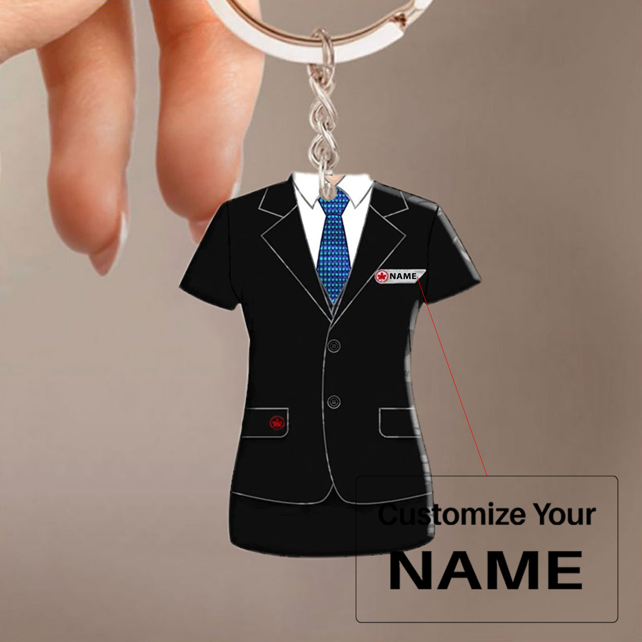 Air Canada Uniform Acrylic Keychain