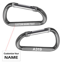 Thumbnail for A319 Flat Text Designed Aluminum Alloy Carabiner Key chains