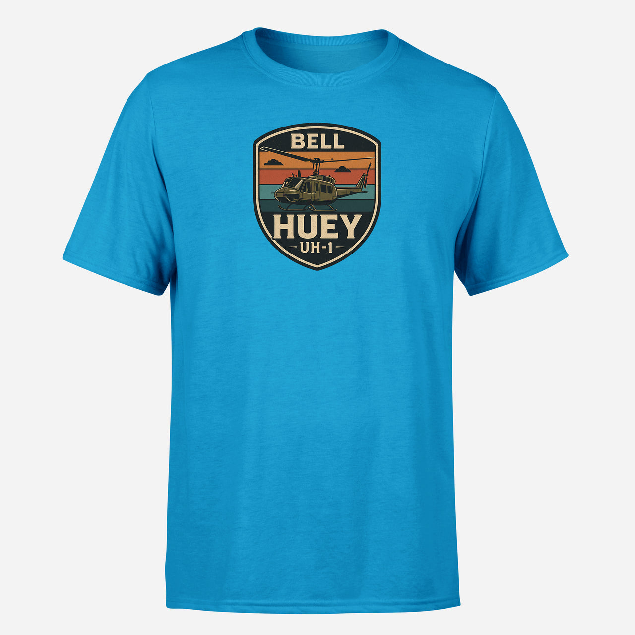 Retro BELL HUEY UH-1 Design Super Quality T-Shirts