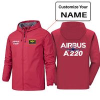 Thumbnail for Amazing Airbus A220 Designed Rain Jackets & Windbreakers