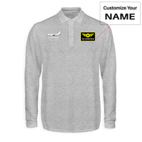 Thumbnail for Sukhoi Superjet 100 Designed Long Sleeve Polo T-Shirts