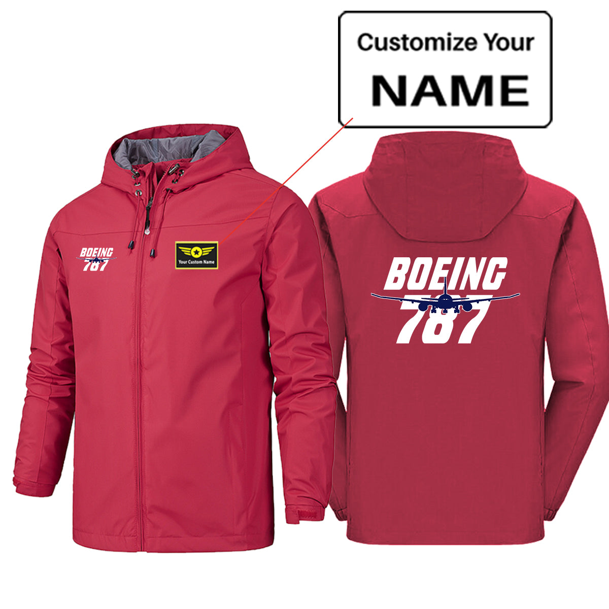 Amazing Boeing 787 Designed Rain Jackets & Windbreakers